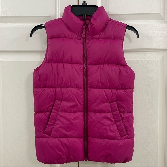 Old Navy Girls Fleece Lined Puffer Vest Pink Size L (10/12) - Picture 2 of 6